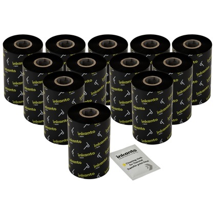 Compatible Premium Resin Enhanced Wax Barcode Ribbon, Box of 12 for use in  GoDEX EZ2250i